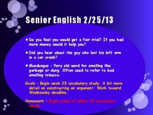 Senior English 22513 Do you feel you would