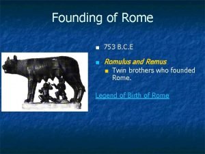 Who founded rome in 753 bc