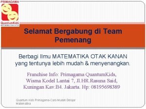 Selamat Bergabung di Team Pemenang Berbagi Ilmu MATEMATIKA