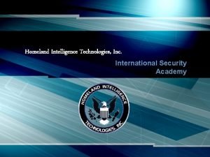 Intelligence and security academy