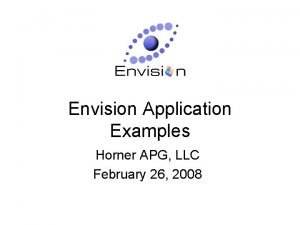 Envision Application Examples Horner APG LLC February 26