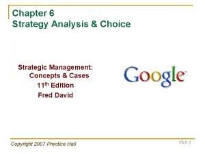 Strategic management chapter 6