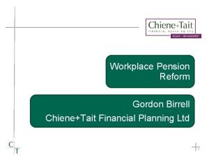 Chiene and tait financial planning