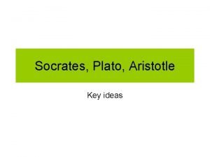 Socrates key ideas