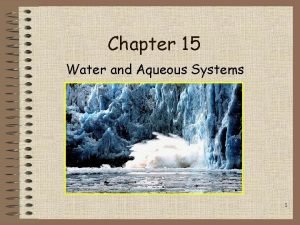 Water and aqueous systems chapter 15 answers