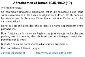 Arodromes et bases 1945 1962 19 Amie Internaute