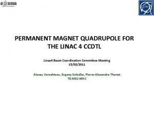 PERMANENT MAGNET QUADRUPOLE FOR THE LINAC 4 CCDTL