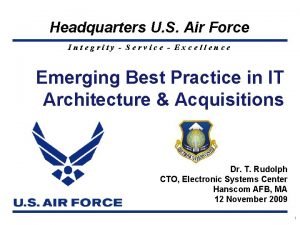 Headquarters U S Air Force Integrity Service Excellence