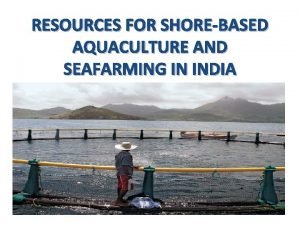 Sea farming in india