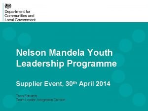 Nelson Mandela Youth Leadership Programme Supplier Event 30