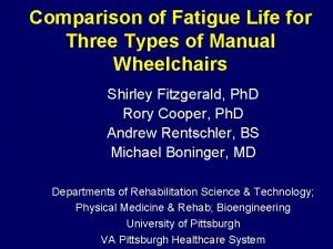 Comparison of Fatigue Life for Three Types of
