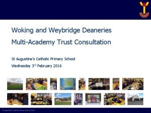 Woking and Weybridge Deaneries MultiAcademy Trust Consultation St