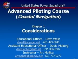 United States Power Squadrons Advanced Piloting Course Coastal