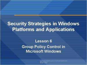 Security strategies in windows platforms and applications