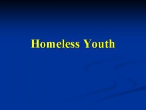 Definition of youth homelessness