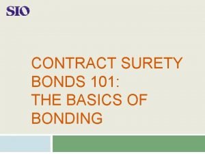 Construction bonds basics