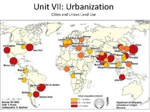 Five hearths of urbanization