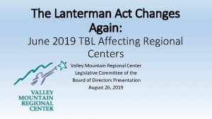 Lanterman act 2020