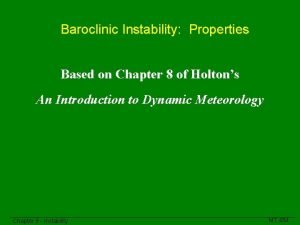 Baroclinic system