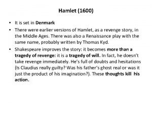 Hamlet 1600