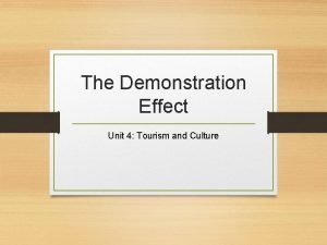 Demonstration effect