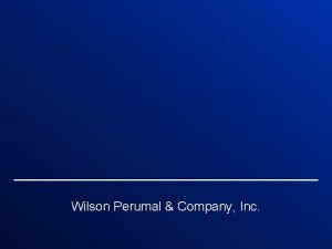 Wilson perumal and company