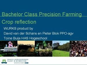 Bachelor Class Precision Farming Crop reflection WURKS product