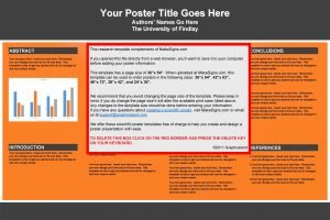 What is the possible title of your poster