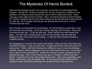 Harris burdick another place another time
