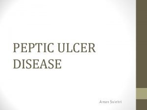 Classification of ulcer
