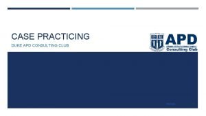 Apd consulting group duke