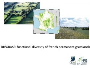 DIVGRASS functional diversity of french permanent grasslands Objectives