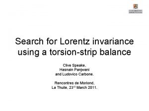 Search for Lorentz invariance using a torsionstrip balance