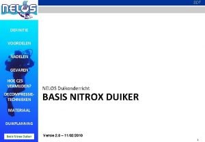 Nitrox duiken nadelen