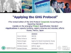 Ghg protocol revised