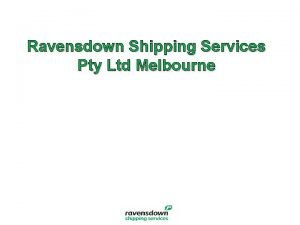 Ravensdown shipping