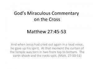Matthew 27 52-53 commentary