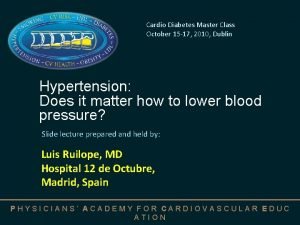 Cardio Diabetes Master Class October 15 17 2010