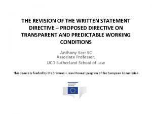 Written statement directive