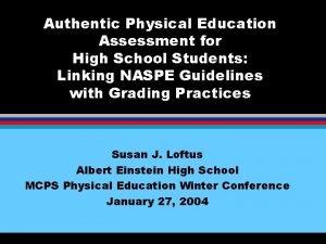 Authentic Physical Education Assessment for High School Students