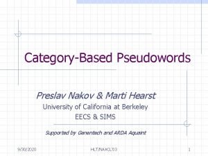 Pseudowords