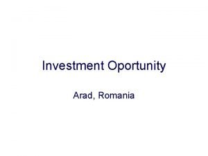 Real investment arad