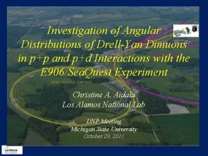 Investigation of Angular Distributions of DrellYan Dimuons in