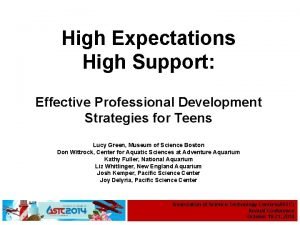 High expectations high support