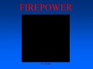 FIREPOWER BY SABURKE Distributed Power Modules Model 5495