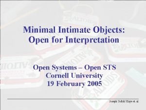 Objects open to interpretation