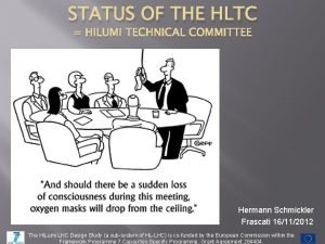 STATUS OF THE HLTC HILUMI TECHNICAL COMMITTEE Hermann