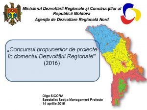 Ministerul Dezvoltrii Regionale i Construciilor al Republicii Moldova