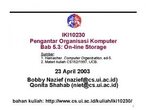 IKI 10230 Pengantar Organisasi Komputer Bab 5 3