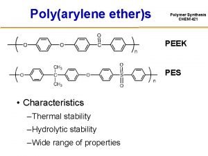 Peek polymer synthesis